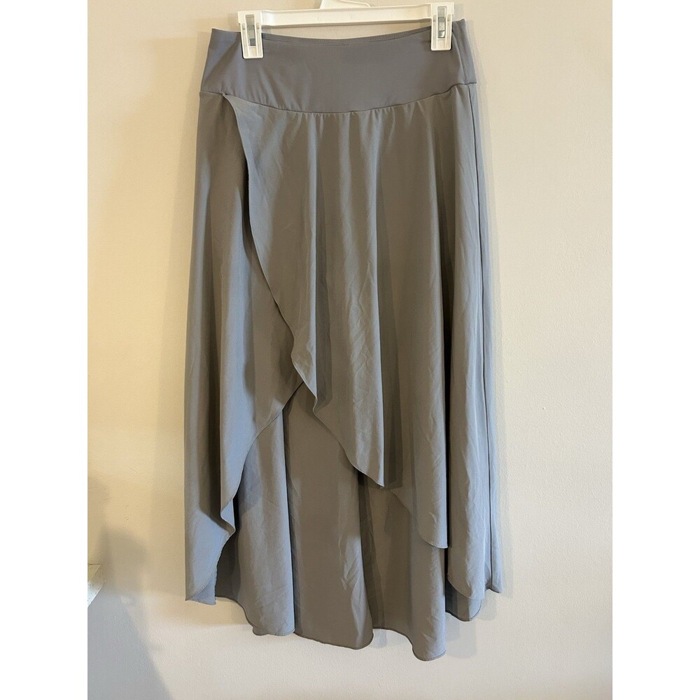 Halara Breezeful High Waisted High Low Ruffle 2-in-1 Flowy Skirt Size M Gray